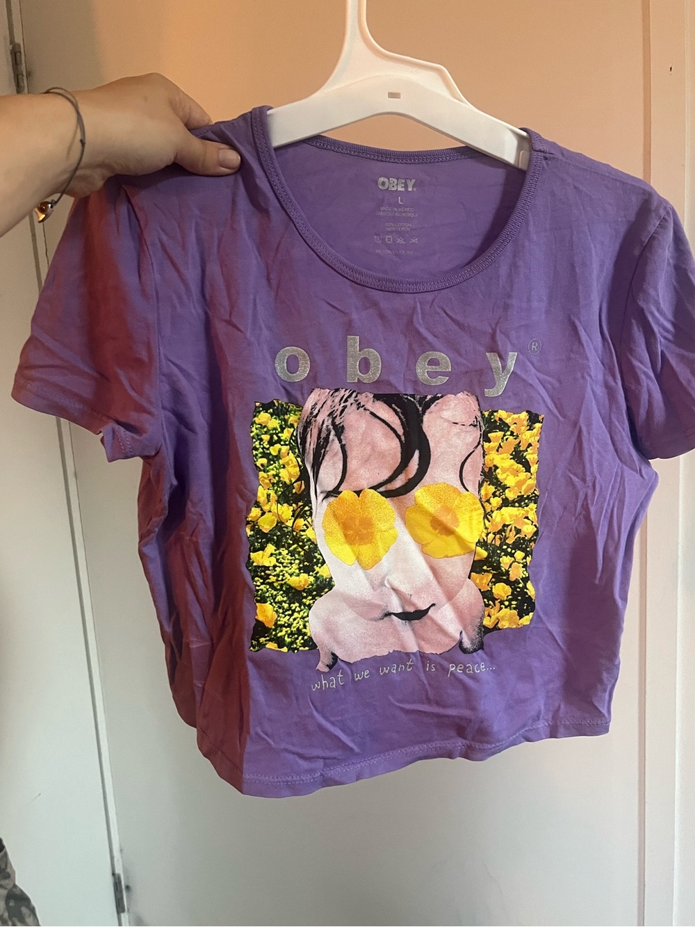 Obey Purple Crop Tee